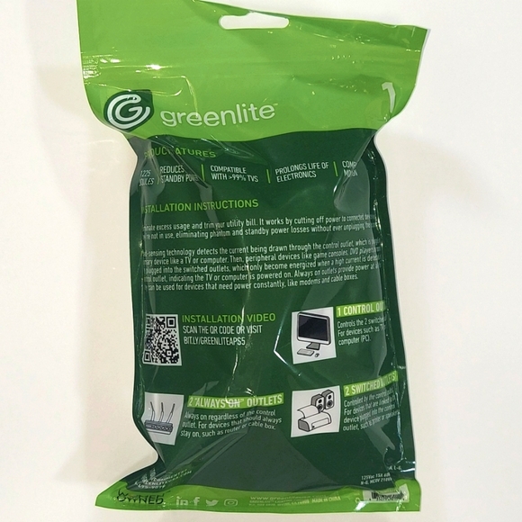 Greenlite Tier 1 Advanced Power Strip 5 Outlet - Picture 2 of 2